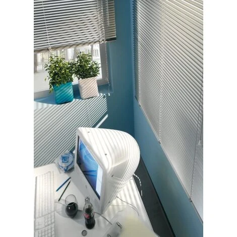 GARDINIA Veneziana In Alluminio, Visibilita', Protezione Dalla Luce E Ai Raggi Solari, Fissaggio Al Muro, Kit Di Montaggio Incluso, Bianco, 120 X 175 Cm (LxA) 4 GARDINIA Veneziana In Alluminio, Visibilita', Protezione Dalla Luce E Ai Raggi Solari, Fissaggio Al Muro, Kit Di Montaggio Incluso, Bianco, 120 X 175 Cm (LxA) - immagine 2