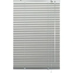 GARDINIA Veneziana In Alluminio, Visibilita', Protezione Dalla Luce E Ai Raggi Solari, Fissaggio Al Muro E Al Plafone, Kit Di Montaggio Incluso, Argento, 60 X 175 Cm (LxA)