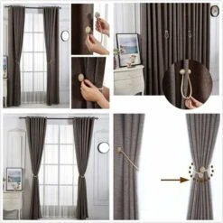 Magnetic Curtain Tie Back - Nessuna Foratura Richiesta Fibbie Di Supporto, Stile Squisito Piccolo E Comodo, Adatto Per Tende Interne Decorative Per Hotel Cucina Per Ufficio In Casa (2 Pezzi) (oro) -Vendite ATMOSPHERA || None || Maxwell & Williams 31782161 4