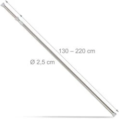Relaxdays Asta Telescopica Estensibile, Bastone Per Tende, A Pressione, Senza Forare, Acciaio, 130 - 220 Cm -Vendite ATMOSPHERA || None || Maxwell & Williams 31794741 4