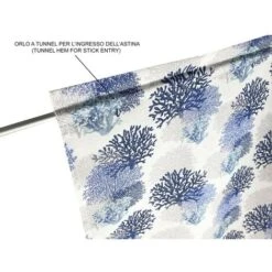 TENDINA Vetro MODERNA Larga 45 O 60 O 80 CORALLI BLU Misto Lino Made In Italy 1 Telo Cm. 45x150 -Vendite ATMOSPHERA || None || Maxwell & Williams 32176441 5