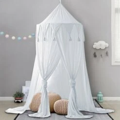 Baldacchino Per Bambini A Baldacchino Sala Giochi Per Bambini Scatta Foto Intorno A 240 Cm Di Altezza Chiffon Appeso In Chiffon Per La Decorazione Della Camera Da Letto Per Letto E Camera Da Letto (bi