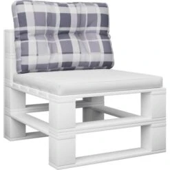 Cuscino Per Pallet A Quadri Grigi 50x40x10 Cm In Tessuto VidaXL -Vendite ATMOSPHERA || None || Maxwell & Williams 32367039 4