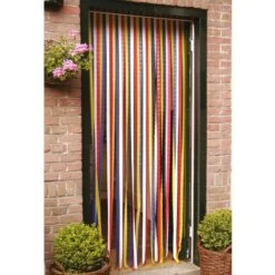 Tenda Anti Insetti Per Porte 36 Strisce Balcone Giardino 90 X 210 Cm Multicolore