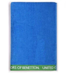 Telo Da Mare Benetton Rainbow Cotone Tessuto In Spugna (90 X 160 Cm) Azzurro Azzurro