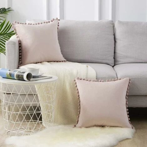 Fodera Per Cuscino 2 Pezzi Morbidi Cuscini In Velluto Decorano Il Soggiorno Moderno Della Camera Da Letto Del Divano - 45x45 Cm Rosa Chiaro 4 Fodera Per Cuscino 2 Pezzi Morbidi Cuscini In Velluto Decorano Il Soggiorno Moderno Della Camera Da Letto Del Divano - 45x45 Cm Rosa Chiaro - immagine 2