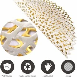 SOEKAVIA Tovaglietta In PVC Antiscivolo, Lavabile, Set Di 6 Tovagliette Eleganti E Resistenti Al Calore Per La Cucina Del Ristorante Golden-Round -Vendite ATMOSPHERA || None || Maxwell & Williams 35821299 4