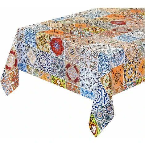 Tovaglia Antimacchia Cucina Moderna Tela Cerata Felpata Proteggi Copri Tavolo Piastrella Maiolica Retro - 140x50 Cm 3 Tovaglia Antimacchia Cucina Moderna Tela Cerata Felpata Proteggi Copri Tavolo Piastrella Maiolica Retro - 140x50 Cm