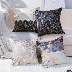 SOEKAVIA Fodera Per Cuscino In Cotone E Lino Con Geometria, Pianta Tropicale, Fenicottero, Per Divano, Casa, Soggiorno, Camera Da Letto, Decorazione, 45x45 Cm, Set Di 4 (cubo) -Vendite ATMOSPHERA || None || Maxwell & Williams 35906090 4