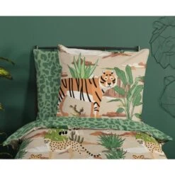 Copripiumino Bambini FELINES 135x200 Cm Sabbia E Verde Good Morning 7 Copripiumino Bambini FELINES 135x200 Cm Sabbia E Verde Good Morning -Vendite ATMOSPHERA || None || Maxwell & Williams 36153988 3