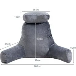 Cuscino Da Lettura Con Poggiatesta, Cuscino Di Letturacon Braccioli, Ideale Per Letto, Divano E Sedia, Imbottitura In Memory Foam,Grigio,100x73x56 Cm -Vendite ATMOSPHERA || None || Maxwell & Williams 37330231 4