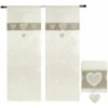 Tende Finestre Porta Interno Tessuto Lino Semitrasparente Coppia 2 Pz Shabby Chic Cuori - 60x240 Cm -Vendite ATMOSPHERA || None || Maxwell & Williams 38235953 1