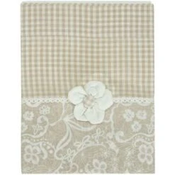 Tende Coppia Finestra Porta Interno Tessuto Shabby Chic Margherita Tortora - 60x150 Cm -Vendite ATMOSPHERA || None || Maxwell & Williams 38235969 2