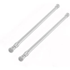 Coppia 2 Bastone Per Tenda Da Finestra Con Molla A Pressione Asta Telescopica A108 Allungabile Da 30 A 50 Cm