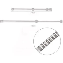 Coppia 2 Bastone Per Tenda Da Finestra Con Molla A Pressione Asta Telescopica A108 Allungabile Da 30 A 50 Cm -Vendite ATMOSPHERA || None || Maxwell & Williams 38272409 3