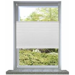 Nova Tenda Plissè Bianca Oscurante Pieghe Moderne A Onde Marine Varie Dimensioni Dimensioni : 60 X 150 Cm