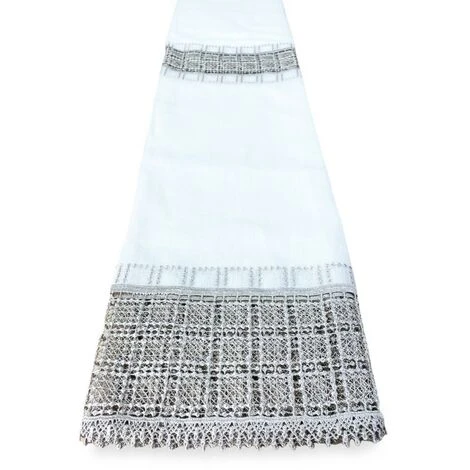 COPPIA Tendina A Vetro EGITTO Con PIZZO Macramè Grigio COPPIA (2 TELI) CM. 70X150 6 COPPIA Tendina A Vetro EGITTO Con PIZZO Macramè Grigio COPPIA (2 TELI) CM. 70X150 - immagine 4