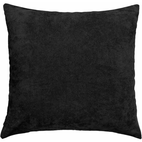 Federa Cuscino Divano Letto Fodera Copri Cuscino Con Cerniera Nero - 45x45 Cm 3 Federa Cuscino Divano Letto Fodera Copri Cuscino Con Cerniera Nero - 45x45 Cm
