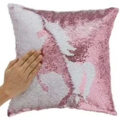 Cuscino Paillettes Federa Effetto Sirena Doppio Colore Unicorno 40x40cm Divano -Vendite ATMOSPHERA || None || Maxwell & Williams 40442980 3