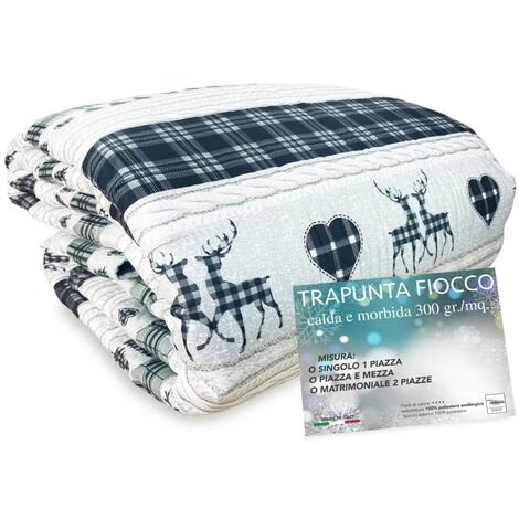 TRAPUNTA FIOCCO © COASSOLO Grigio TIROLESE Invernale Made In Italy 1 PIAZZA 3 TRAPUNTA FIOCCO © COASSOLO Grigio TIROLESE Invernale Made In Italy 1 PIAZZA