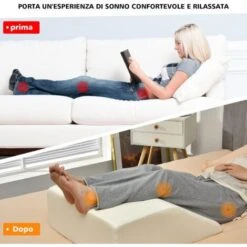 COSTWAY Cuscino Per Gambe, Cuscino A Cuneo Di Memory Foam, Con Rivestimento Traspirante Smontabile, Cuneo In Schiuma Per Dormire Dopo Un Intervento Chirurgico Gravidanza E Lesione -Vendite ATMOSPHERA || None || Maxwell & Williams 41983366 5