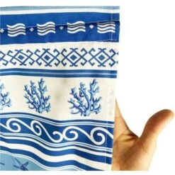 TENDINA Vetro MODERNA Larga 45 O 60 O 80 GRECIA BLU Made In Italy 1 Telo Cm. 45x150 -Vendite ATMOSPHERA || None || Maxwell & Williams 45411309 3