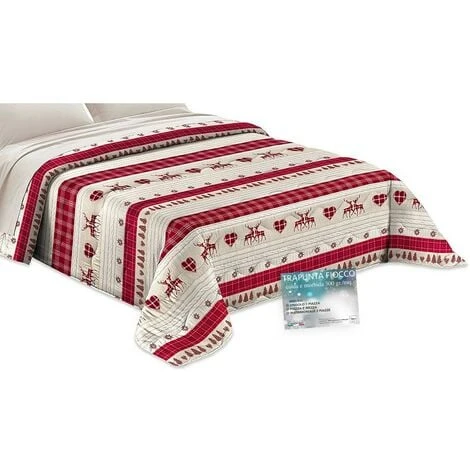 TRAPUNTA FIOCCO © COASSOLO Rosso TIROLESE Invernale Made In Italy 1 PIAZZA 4 TRAPUNTA FIOCCO © COASSOLO Rosso TIROLESE Invernale Made In Italy 1 PIAZZA - immagine 2