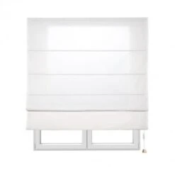 Tenda A Pacchetto Con Aste, Tenda Filtrante, Ecru, 45 X 175cm