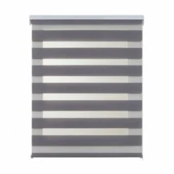 Tenda A Rullo Notte E Giorno Avvolgibile Con Doppio Telo, Argento, 60 X 180cm