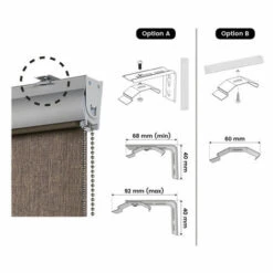 Tenda A Rullo Oscurante Con Finiture Premium, Premium Marrone, 80 X 250cm -Vendite ATMOSPHERA || None || Maxwell & Williams 45797267 4