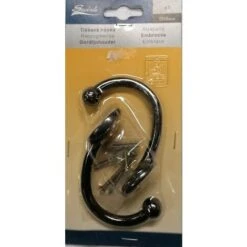 SWISH - 2 EMBRASSE IN ACCIAIO FINITURA NICKEL BLACK D. 20mm