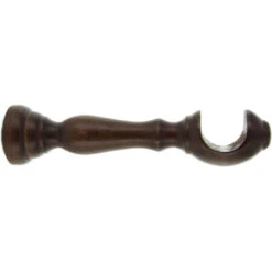 COPPIA SUPPORTI X BASTONE NOCE SCURO CM.10