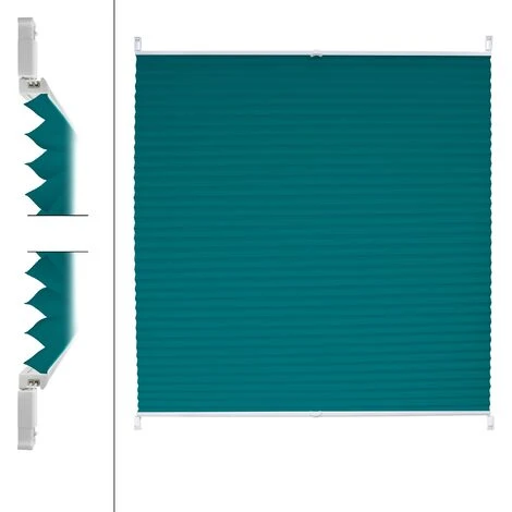 ECD Germany Tenda Plissettata Per Finestre E Porte Klemmfix A Rullo 45 X 100 Cm Blu Petrolio Opaco Protezione Dal Sole Con Supporto A Morsetto Easy Fix Senza Foratura Tende Oscuranti Avvolgibili 4 ECD Germany Tenda Plissettata Per Finestre E Porte Klemmfix A Rullo 45 X 100 Cm Blu Petrolio Opaco Protezione Dal Sole Con Supporto A Morsetto Easy Fix Senza Foratura Tende Oscuranti Avvolgibili - immagine 2