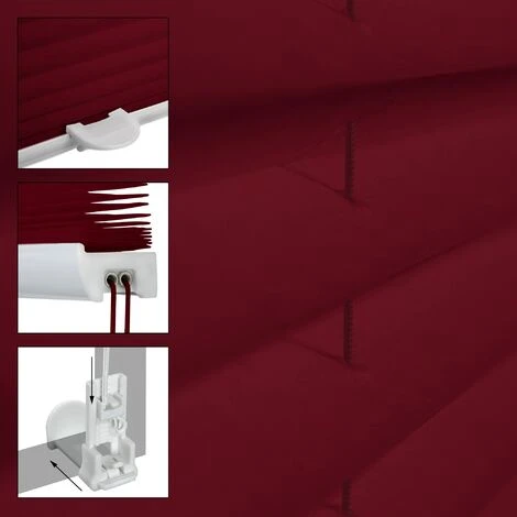 ECD Germany Tenda Plissettata Per Finestre E Porte Klemmfix A Rullo 45 X 100 Cm Bordeaux Opaco Protezione Dal Sole Con Supporto A Morsetto Easy Fix Senza Foratura Tende Oscuranti Avvolgibili 5 ECD Germany Tenda Plissettata Per Finestre E Porte Klemmfix A Rullo 45 X 100 Cm Bordeaux Opaco Protezione Dal Sole Con Supporto A Morsetto Easy Fix Senza Foratura Tende Oscuranti Avvolgibili - immagine 3