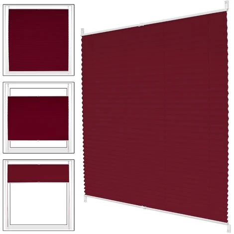 ECD Germany Tenda Plissettata Per Finestre E Porte Klemmfix A Rullo 45 X 100 Cm Bordeaux Opaco Protezione Dal Sole Con Supporto A Morsetto Easy Fix Senza Foratura Tende Oscuranti Avvolgibili 6 ECD Germany Tenda Plissettata Per Finestre E Porte Klemmfix A Rullo 45 X 100 Cm Bordeaux Opaco Protezione Dal Sole Con Supporto A Morsetto Easy Fix Senza Foratura Tende Oscuranti Avvolgibili - immagine 4
