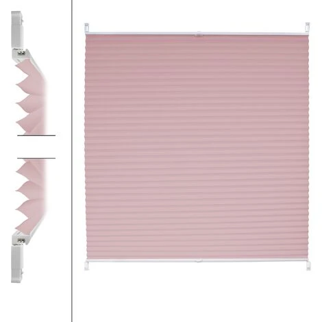ECD Germany Tenda Plissettata Per Finestre E Porte Klemmfix A Rullo 55 X 150 Cm Rosa Opaco Protezione Dal Sole Con Supporto A Morsetto Easy Fix Senza Foratura Tende Oscuranti Avvolgibili 4 ECD Germany Tenda Plissettata Per Finestre E Porte Klemmfix A Rullo 55 X 150 Cm Rosa Opaco Protezione Dal Sole Con Supporto A Morsetto Easy Fix Senza Foratura Tende Oscuranti Avvolgibili - immagine 2