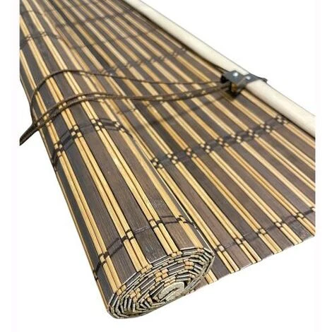 Tapparella In Listelli Di Bambu' 100x160H Cm Midollino Marrone Scuro Con Carrucola Marisa 3 Tapparella In Listelli Di Bambu' 100x160H Cm Midollino Marrone Scuro Con Carrucola Marisa