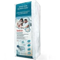 TATKRAFT ELEONOR COPRIMATERASSO IMPERMEABILE PER LETTO MATRIMONIALE - TRASPIRANTE, IPOALLERGENICO, ANTIACARO, ANTIBATTERICO, MOR