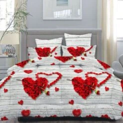 Trade Shop - Completo Matrimoniale Caldo Lenzuolo 250x290cm Maxi Angoli Cuori Petali Rosa -Vendite ATMOSPHERA || None || Maxwell & Williams 4997844 2