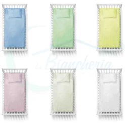COMPLETO LENZUOLO PEDRO Per Lettino BAMBINO In Tinta Unita Puro Cotone Azzurro -Vendite ATMOSPHERA || None || Maxwell & Williams 50506572 4