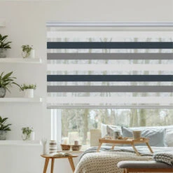 Tenda A Rullo Notte E Giorno Plus Con Finiture Premium, Bianco-Tortora-Grafito, 60 X 250cm -Vendite ATMOSPHERA || None || Maxwell & Williams 50914859 2