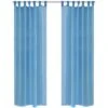 Tende Trasparenti 2 Pz Turchese 140 X 245 Cm
