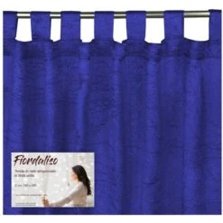 TENDA FIORDALISO In Tinta Unita BLU SCURO CM. 140X290 Confezionata