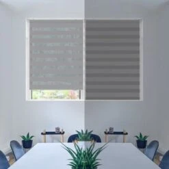 VOUNOT Tenda A Rullo Doppia Strato Oscurante Giorno E Notte, Catenella Laterale, Tenda Interno Zebra Blinds Grigio, 55 X 150 Cm -Vendite ATMOSPHERA || None || Maxwell & Williams 51196143 3