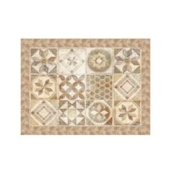 TOVAGLIETTA VINILE 33X45CM DAMASCATA MARRONE