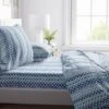COMPLETO LENZUOLO In Morbida Microfibra ZIG ZAG Blu Matrimoniale 2 PIAZZE No Stiro -Vendite ATMOSPHERA || None || Maxwell & Williams 51926152 1