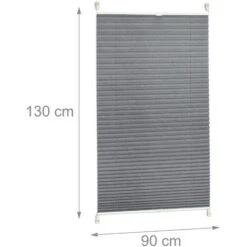 Relaxdays Tenda Plissettata A Rullo, Montaggio Con Clip Adesive, Per Interni, L X P: 90 X 130 Cm, Grigia Traslucida -Vendite ATMOSPHERA || None || Maxwell & Williams 51970063 3