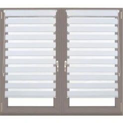 Set Da 2 Tende Plissettate A Rullo, In Tessuto E Poliestere, Per Interni, Senza Trapano, HxL 70x150 Cm, Bianco