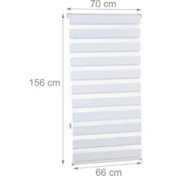 Set Da 2 Tende Plissettate A Rullo, In Tessuto E Poliestere, Per Interni, Senza Trapano, HxL 70x150 Cm, Bianco -Vendite ATMOSPHERA || None || Maxwell & Williams 51971266 3