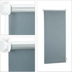 Set Da 2 Tende A Rullo Oscuranti, Tenda Termica, Catenella Laterale, Senza Fori, HxL 70x160, Tessuto, Grigio -Vendite ATMOSPHERA || None || Maxwell & Williams 51971297 5